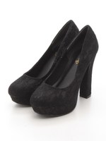 ストーム入りプレーンパンプス/BL/PU