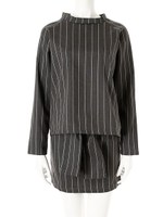 ストライプセットアップ/グレー