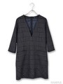 チェックラメジャカード゛ワンピース/チェックラメジャカード