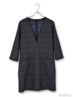 チェックラメジャカード゛ワンピース/チェックラメジャカード