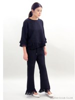 ツイードフリンジPT/NV×BK