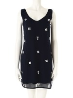 ビジューAラインチュニック/ネイビー