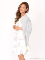 ビジューボタン付きニットカーディガン/ピンク