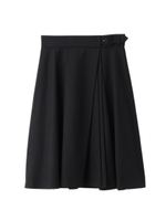 ファインギャバフェイクラップスカート/ブラック(019)