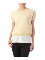 フェイクレイヤードサマーニット/ホワイト(001)