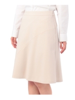 ミディ丈ポンチフレアスカート/ライトベージュ(051)