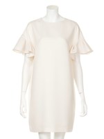 ラッフルスリーブワンピース/WHT