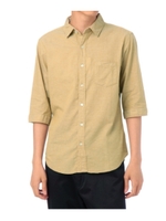 ワンポケッド分袖シャツ/オレンジ系(064)