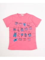 吸湿速乾 ランドリープリントTシャツ/ピンク(072)