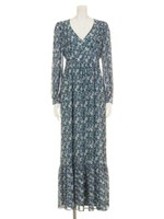 オリジナル花柄シフォンDRESS/パウダーピンクベース