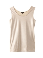 シャイニーファブリックタンクトップ/ライトグレー(011)