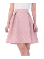 ダマスク柄ジャカード織りスカート/ピンク(072)