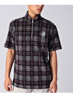 チェックワッペン付きプルオーバー/ダークパープル(184)