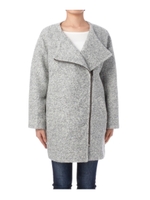 ノーカラージップコクーンコート/ライトグレー(011)