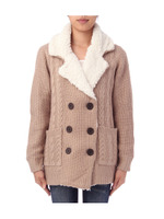 ボア使いジャケット風カーディガン/ベージュ(052)