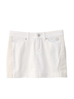 MAISON SCOTCH フェイクレザー切り替えスカート/ホワイト(001)