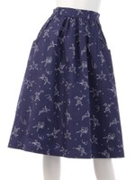 Paradeミモレスカート/ネイビー