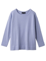 [L]カシミヤ混ラウンドネックフレアニット/ピンク系(072)