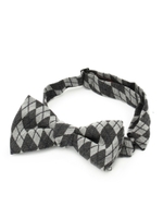 シルクウール・アーガイル・蝶タイ/アイボリー(404)