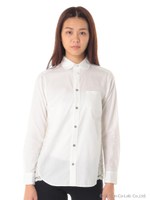 スカラップボーダーレースシャツ/ホワイト