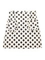 ドットポケットミニスカート/ブラック