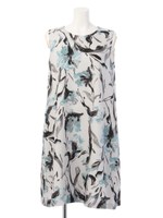 ドリップペイントフラワーAラインOP/アイスブルー