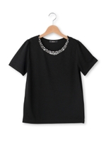 ネックデコレーションプルオーバー/オフホワイト(003)