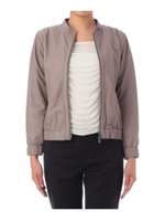 ラムレザーノーカラージャケット/ベージュ系(054)