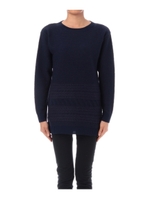 起毛ケーブル柄チュニック/ネイビー系(093)