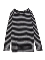 細ボーダーカットソー/グレー(312)