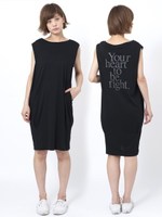 N/S TUCK DRESS/アッシュ