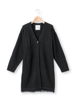 ジャガードフリンジカーディガン/グレー(012)