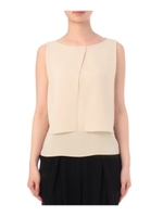 パネルティアードブラウス/サンドベージュ (053)