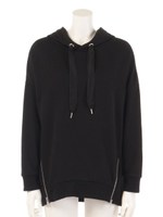 ファスナー付パーカー/ブラック