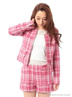 ファンシーツィードショートパンツ/ブラック