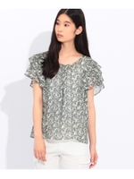 ペイズリーフリルブラウス/ブラウン(142)