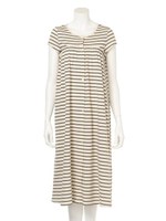 ボーダーマタニティドレス/GRY