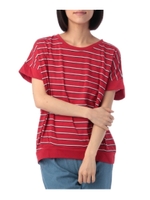 裾タックフレアスリーブカットソー/グリーン(022)