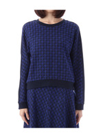 千鳥ジャカードカットソー/ブラック(419)