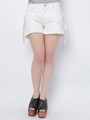 SIDE FRINGE SHORTS/BLACK