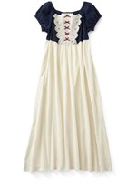 【スキヤキ】おとぎの国のナイティドレス　プリンセス編　ヨーロッパ民話「白雪姫」/ネイビー×生成り