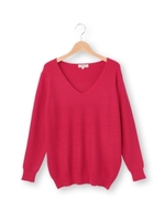 あぜ編みVネックニット/グレー(012)