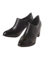 エナメルコンビブーティ/ブラック