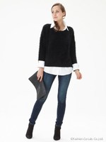 シャツニット/BLK