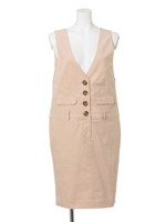 タイトジャンパースカート/ベージュ