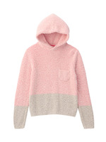 フーデッド配色ブークレーニット/ピンク(572)