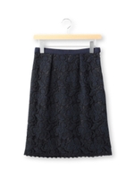 フラワーレースミディ丈スカート/アイボリー(404)