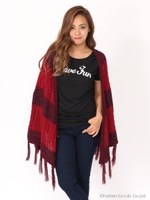 ボーダーストールカーディガン/ベージュ