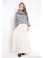 裏シャギーロングスカート/オフホワイト