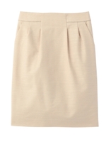 [L]ラメテープタックスカート/ライトベージュ(051)